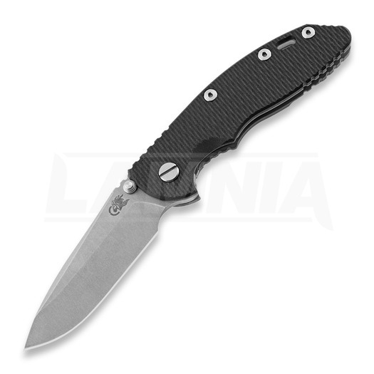 Hinderer XM-18 3,5" Non-flipper Spearpoint WF foldekniv, sort