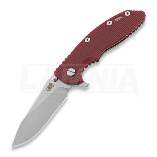 Briceag Hinderer XM-18 3.5 Slicer, stonewash, rosu