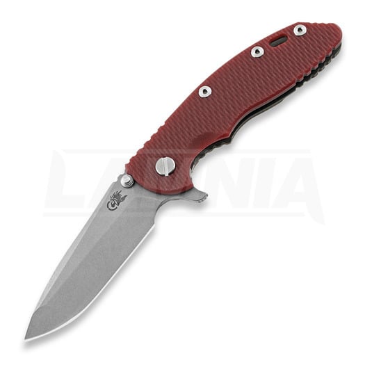 Hinderer XM-18 3.5 Tri-Way Spanto összecsukható kés, battle bronze, piros