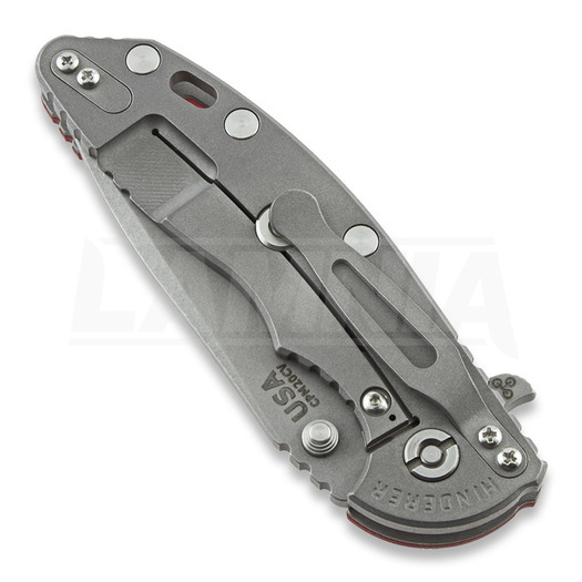 Briceag Hinderer XM-18 3.5 Tri-Way Spanto, working finish, rosu