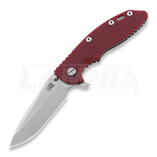 Briceag Hinderer XM-18 3.5 Tri-Way Spanto, stonewash, rosu