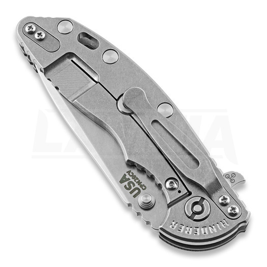 Briceag Hinderer XM-18 3.5 Tri-Way Spanto, stonewash, negru