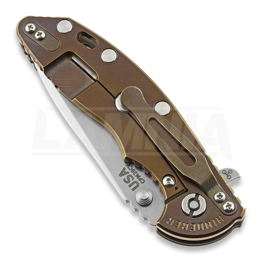 Hinderer XM-18 3.5 Tri-Way Spanto összecsukható kés, sw bronze, zöld