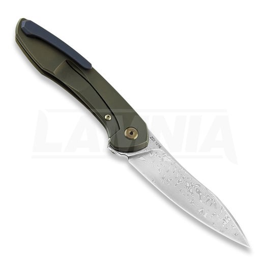 Nóż składany Cheburkov Mini Russkiy Damascus, Bronzed Titanium