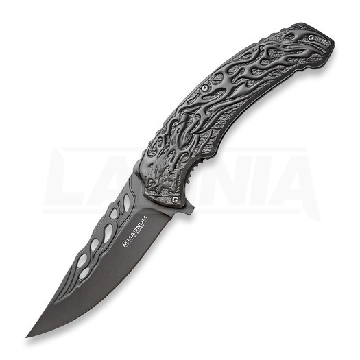 Briceag Böker Magnum Grey Flaming Skull 01MB733