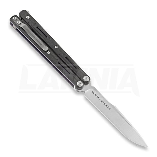 Maxace Serpent Striker butterfly knife, blue liners