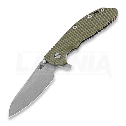 Hinderer XM-24 4.0 Tri-Way Sheepsfoot összecsukható kés, working finish, zöld