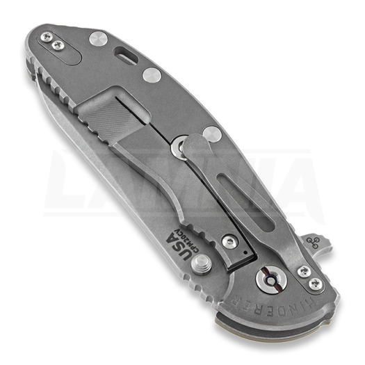 Hinderer XM-24 4.0 Tri-Way Sheepsfoot foldekniv, working finish, grønn