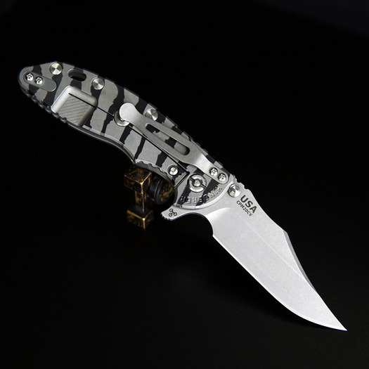 Hinderer 3.5 XM-18 Bowie Tigerstripe both sided összecsukható kés