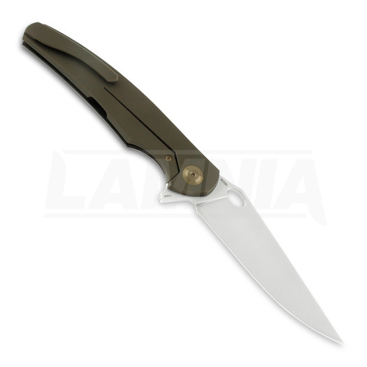 Cheburkov Voron Light M390 fällkniv, Bronze Titanium, Marbled Carbon Fiber