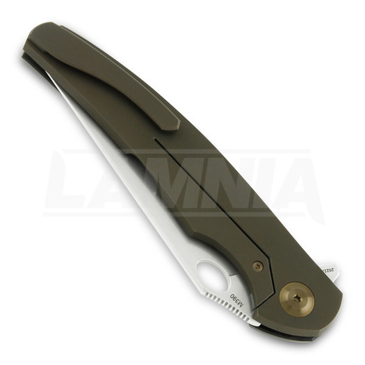 Zavírací nůž Cheburkov Voron Light M390, Bronze Titanium, Marbled Carbon Fiber