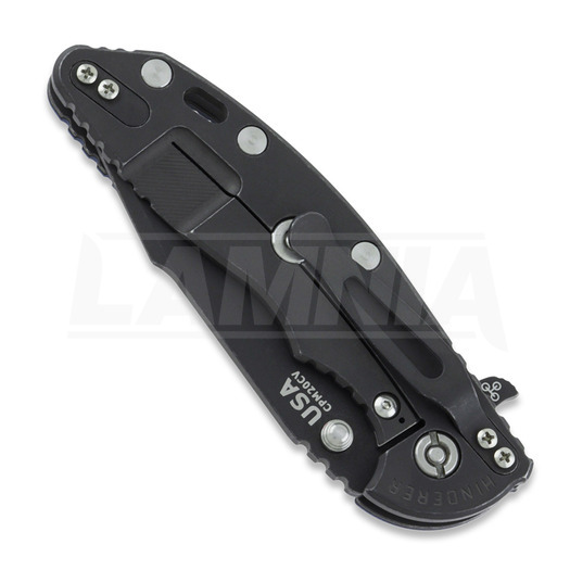 Saliekams nazis Hinderer 3.5 XM-18 Skinny Harpoon Spanto Tri-Way Battle Black Blue/Black G10