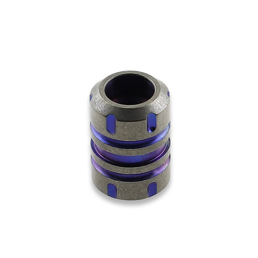 Zyac Knives Titanium Lanyard Bead/Knife Bead in Barrel Shape, mėlyna