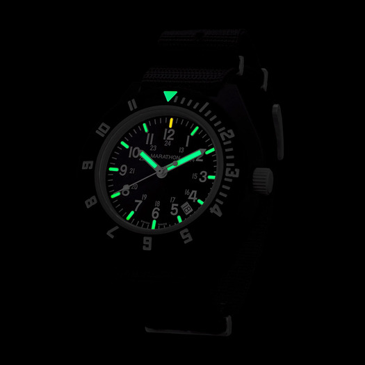 Marathon 41mm MaraGlo Black Navigator w/ Date (NAVDM)- ballistic strap