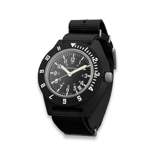 Marathon 41mm MaraGlo Black Navigator w/ Date (NAVDM)- DefStan strap