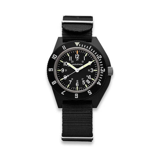 Marathon 41mm MaraGlo Black Navigator w/ Date (NAVDM)- DefStan strap