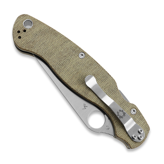 Spyderco Military 2 Cru-Wear, Brown Canvas Micarta C36MPCW2