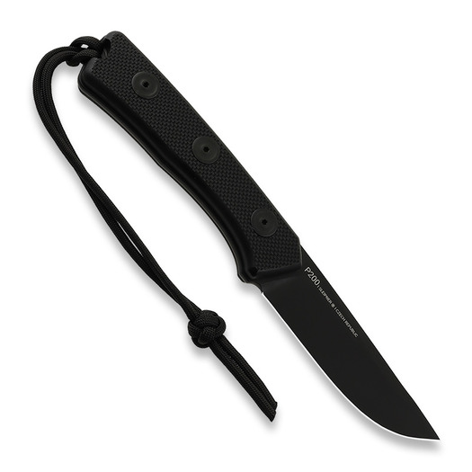 Nôž ANV Knives P200 Sleipner, Black/Black Leather