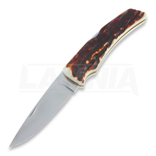 G. Sakai Stag Hunter fällkniv, amber stag