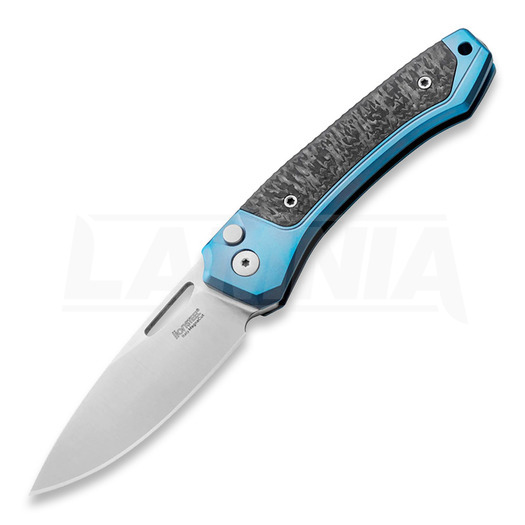 Lionsteel Twain Taschenmesser, Blue Ti, Solid CF TWBLCF