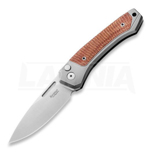 Πτυσσόμενο μαχαίρι Lionsteel Twain, Grey Ti, Natural Canvas Micarta TWGYCVN