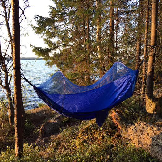 Retki Riippumatto hyttysverkolla, kotelomalli