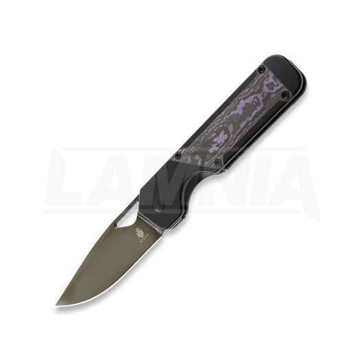 Kizer Cutlery Militaw, Black Titanium/Purple Haze Fatcarbon