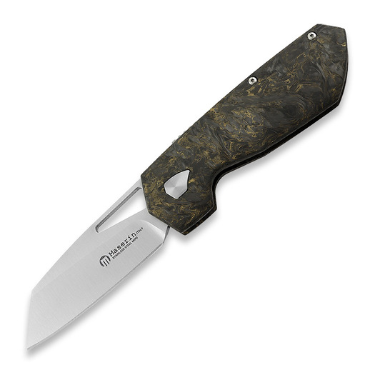 Maserin FOLDING KNIFE,M390-GOLD FAT CARB.HD