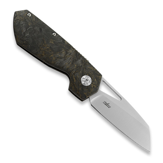 Maserin FOLDING KNIFE,M390-GOLD FAT CARB.HD