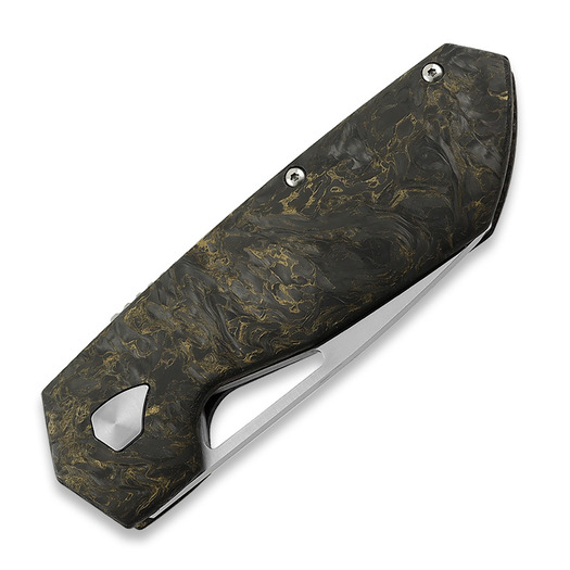 Maserin FOLDING KNIFE,M390-GOLD FAT CARB.HD