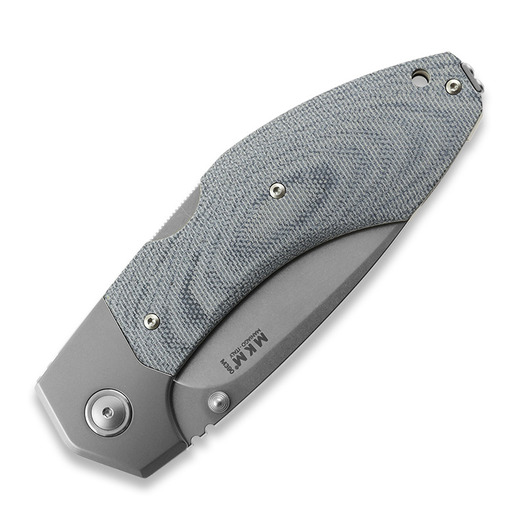 Briceag MKM Knives Hero - Stonewashed - Denim Micarta, albastru MKHR-DCT