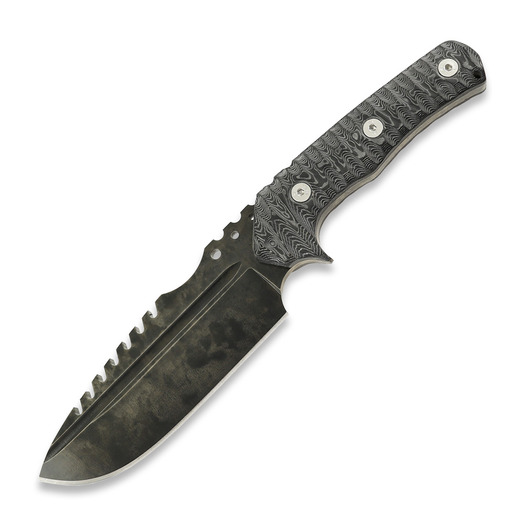 Wander Tactical Uro Saw, Black Micarta, Marble Finish