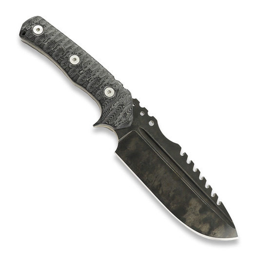 Wander Tactical Uro Saw, Black Micarta, Marble Finish