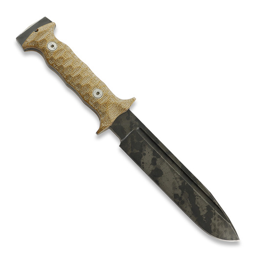 Wander Tactical Centuria DP, Brown Micarta, Black Blood Finish