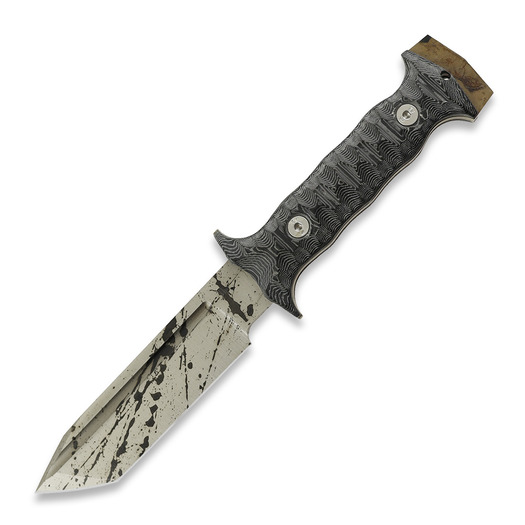 Wander Tactical Centuria Pilot Tanto, Black Micarta, Black Blood