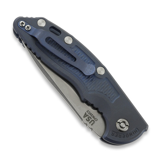 Hinderer XM-18 3.5 Spearpoint Automatic Battle Blue Stonewash összecsukható kés