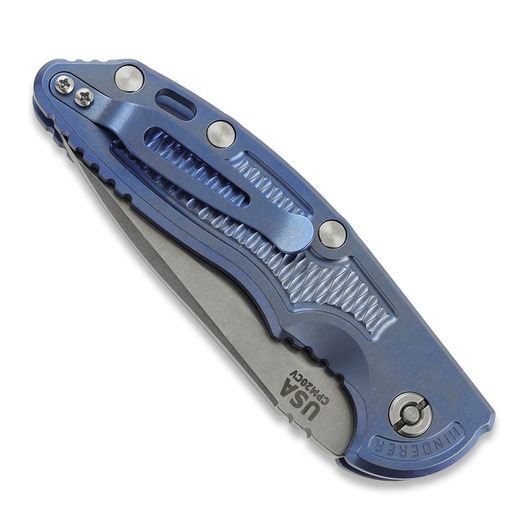 Πτυσσόμενο μαχαίρι Hinderer XM-18 3.5 Spearpoint Automatic Stonewash Blue