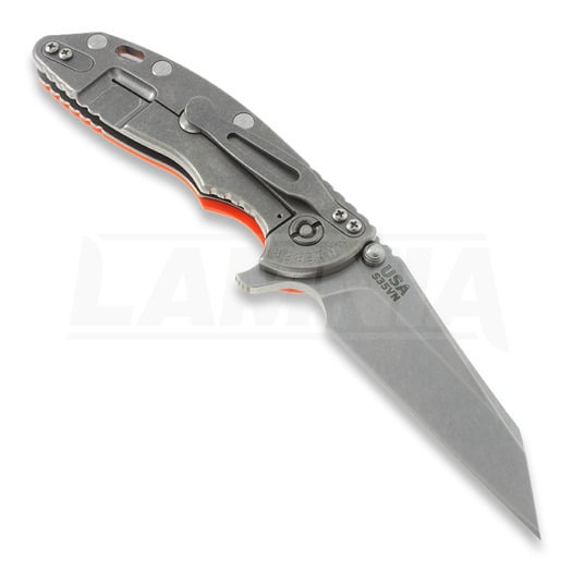 Coltello pieghevole Hinderer XM-18 3,5" Wharncliffe Gen IV, arancione