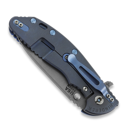 Πτυσσόμενο μαχαίρι Hinderer XM-24 4.0 S45VN Slicer Hollow Tri-Way Battle Blue, Blue G10