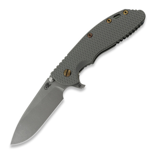 Hinderer XM-24 4.0 S45VN Slicer Hollow Tri-Way Battle Light Blue Taschenmesser, Grey G10