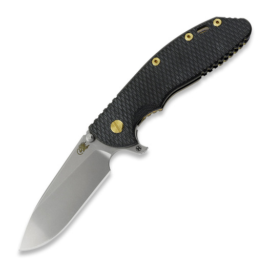 Hinderer XM-24 4.0 S45VN Slicer Hollow Tri-Way Double Anodized foldekniv, Black Micarta