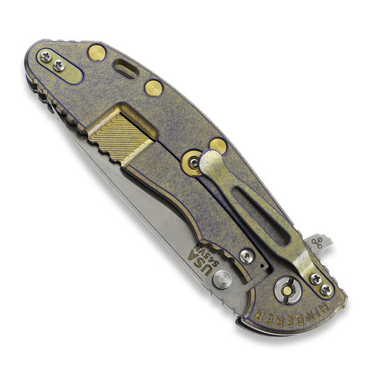 Hinderer XM-24 4.0 S45VN Slicer Hollow Tri-Way Double Anodized Taschenmesser, Black Micarta