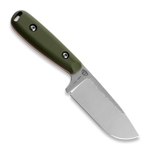 Work Tuff Gear Lynx Rugged Satin puukko, olive drab green with orange liner