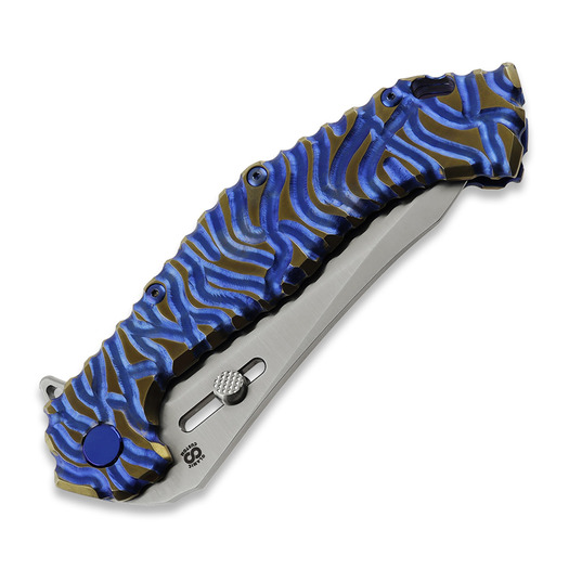 Olamic Cutlery Soloist Agent, Titanium 2-tone Blue/Gold Anodized