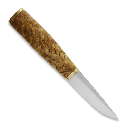 ML Custom Knives Magnacut Puukko, Stabilized Curly Birch