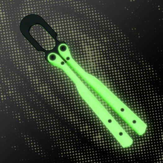 Balisong trainer Flytanium U.F.O. Flipping Object - Glow in the Dark