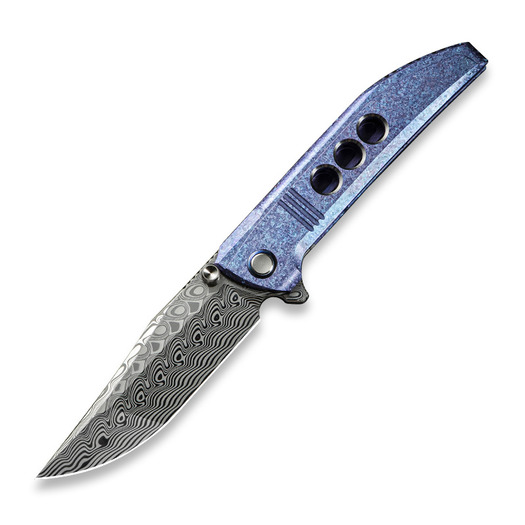 We Knife Ezinta Damasteel, Crystalized Blue/Purple Titanium WE22041-DS1