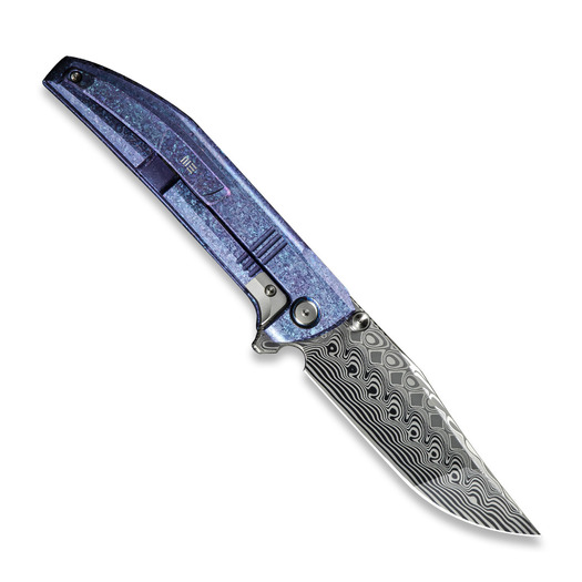 We Knife Ezinta Damasteel, Crystalized Blue/Purple Titanium WE22041-DS1