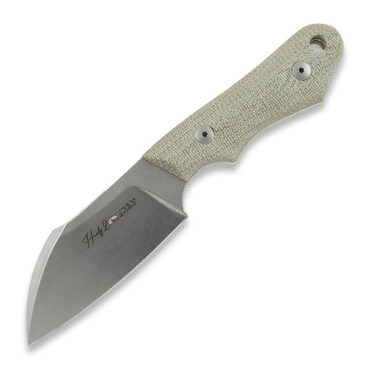 Viper Handy 2 - Stonewashed - Canvas Micarta Messer, grün VT4050CG