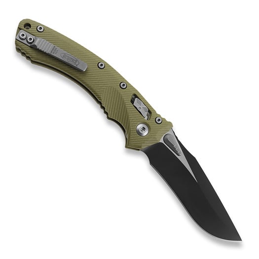 Microtech Amphibian, Fluted G10 OD Green 137RL-1FLGTOD